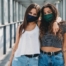 girls wearing masks